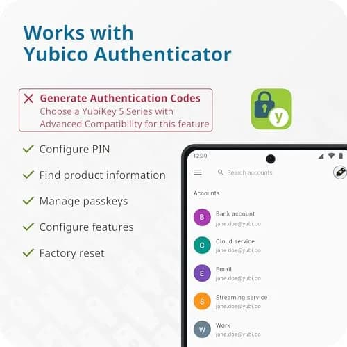 Yubico Security Key NFC (Pack of 2) | Multi-Factor Authentication Security Key with USB-A & NFC thumbnail 2
