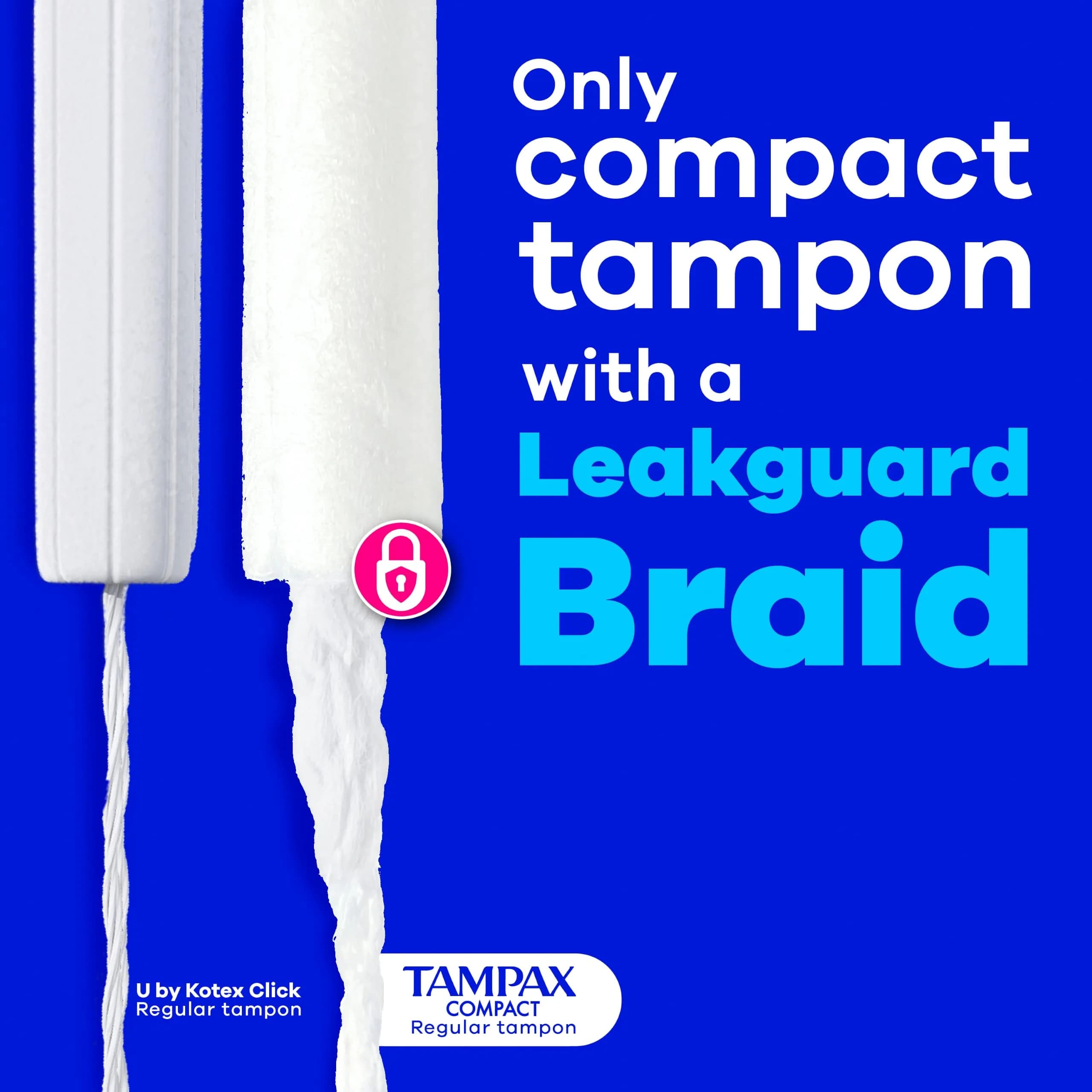 Tampax Compact Pearl Tampons Multipack, Regular/Super Absorbency, 90 Count | OEKO TEX Certified - view 4
