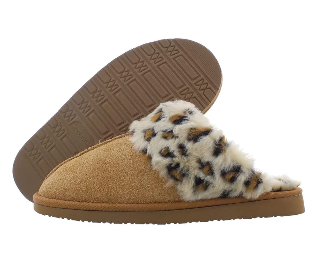 Minnetonka Joanna Womens Shoes Size 9 | Slip-On Comfort, Synthetic, Khaki Brown/Brown — Khaki Brown/Brown / 9