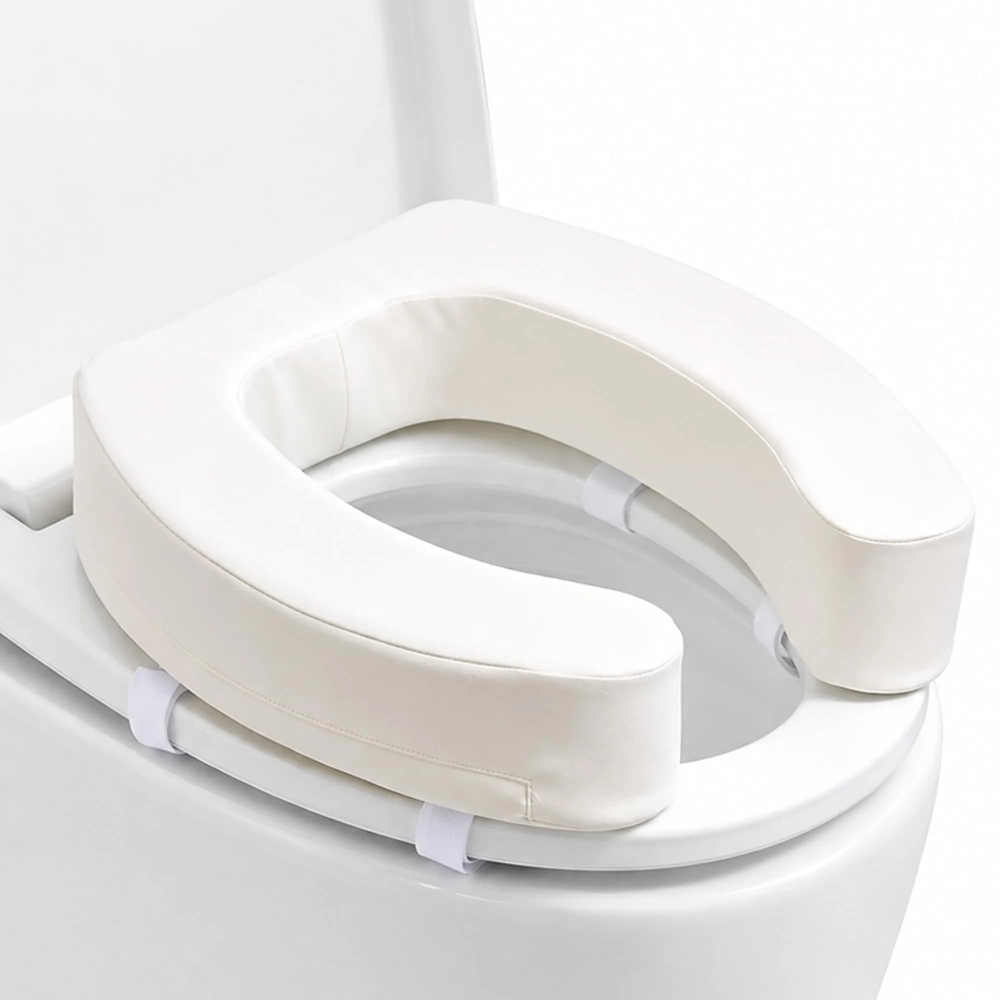 PAZ WEAN Padded Raised Toilet Seat Riser with Soft Foam Cushion 7.6 cm (3 Inches) | Comfortable Height for Easier Sitting & Standing — 3 Inches