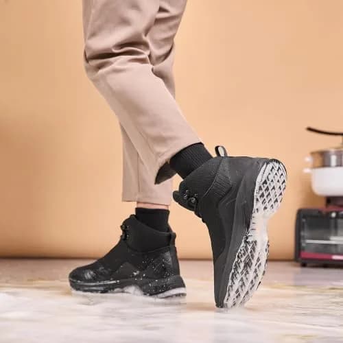 SHULOOK Non Slip Work Boots Men Water-Resistant Ankle High 11 US (311 g) | Kitchen Food Service Walk Shoes thumbnail 2