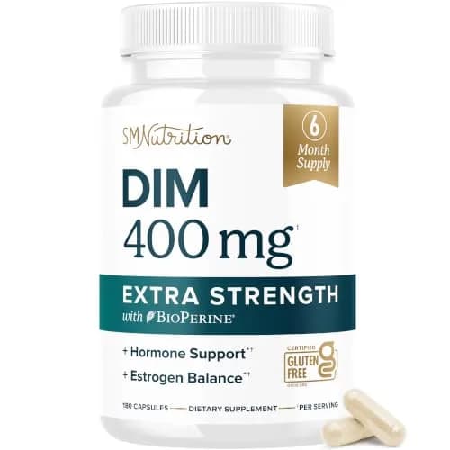 SMNutrition DIM Supplement 400MG Extra Strength 180 Capsules | Hormone Balance for Men & Women thumbnail 1