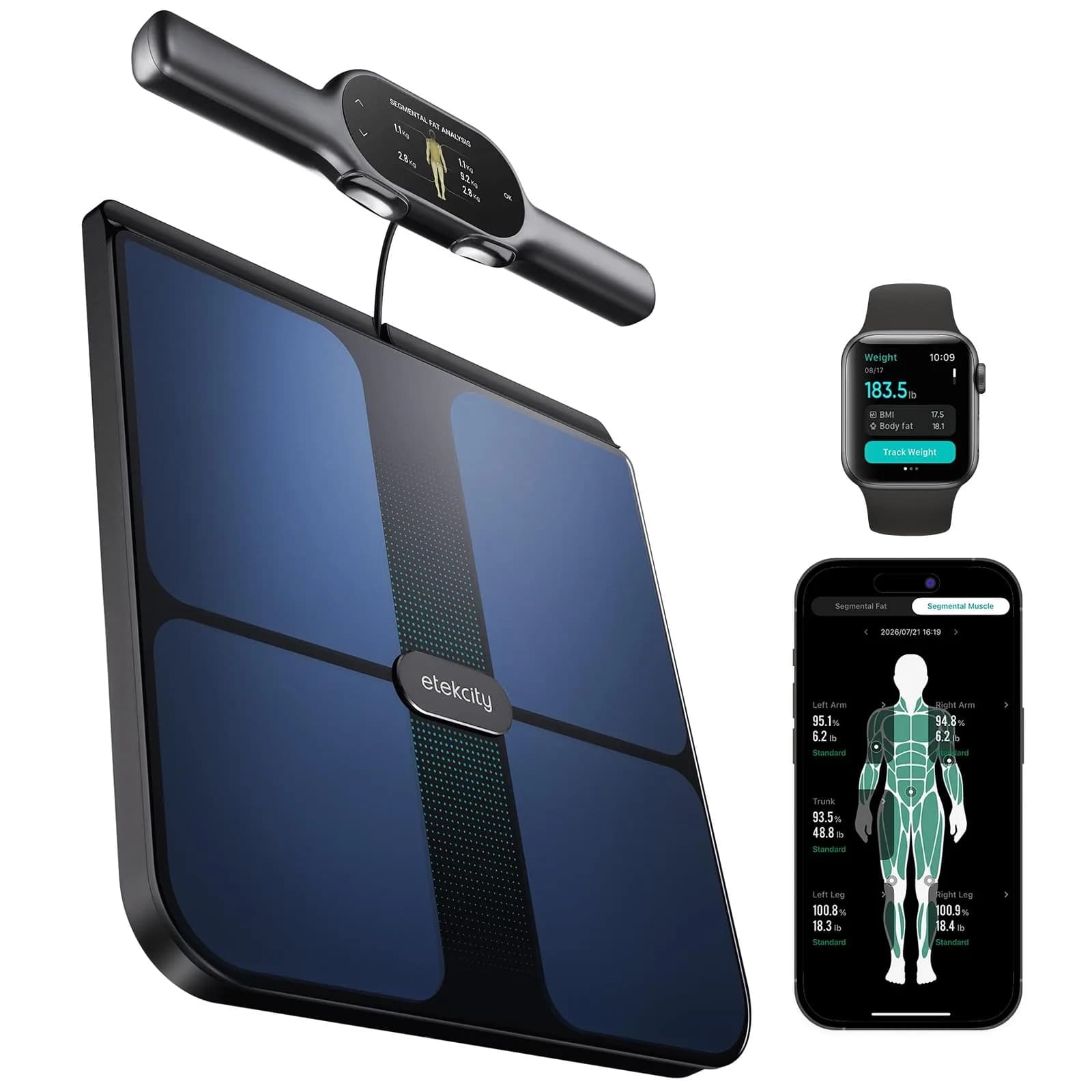 Etekcity WiFi 8-Electrode Smart Body Weight Scale | FDA Approved, 200kg Capacity - main product image