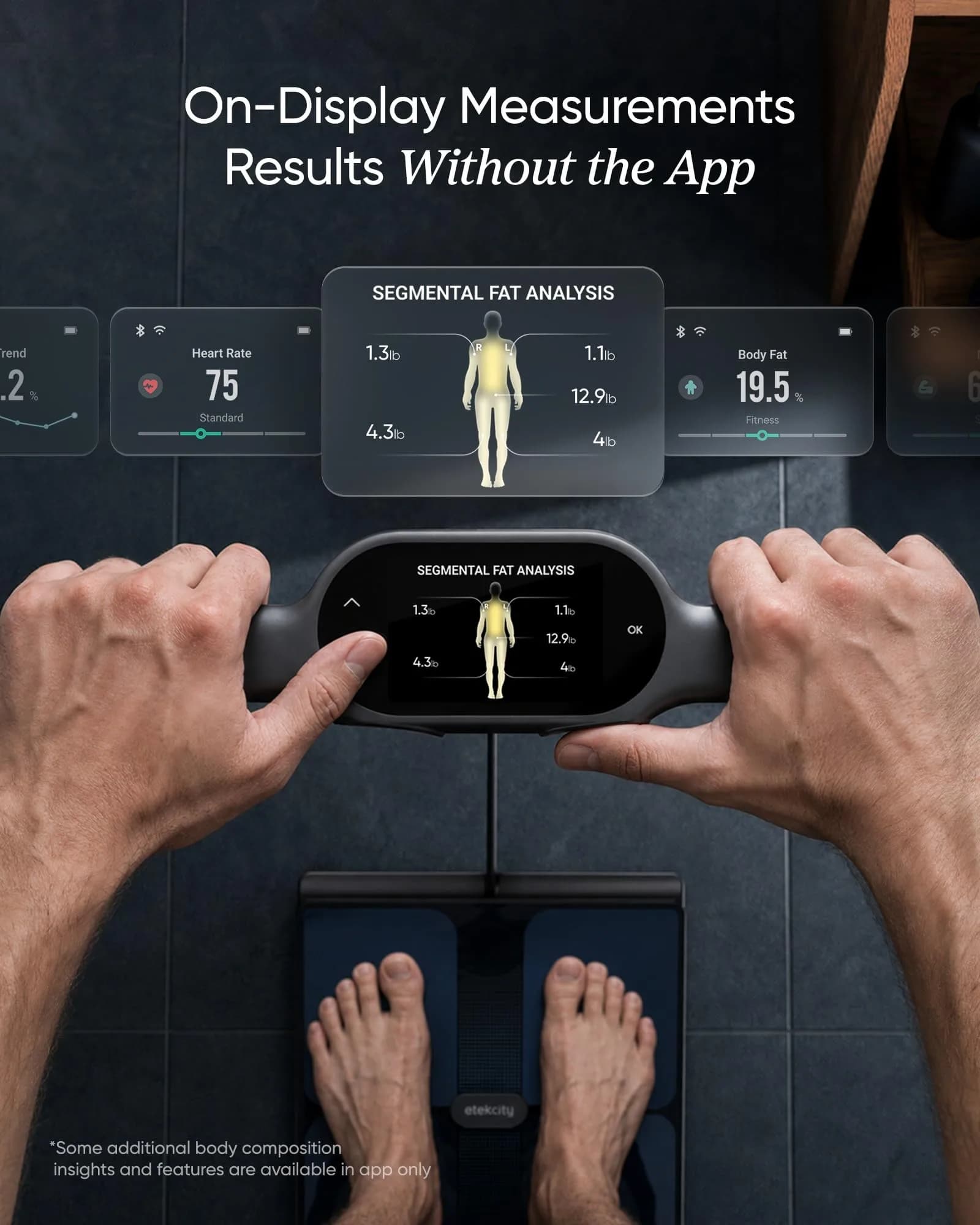 Etekcity WiFi 8-Electrode Smart Body Weight Scale | FDA Approved, 200kg Capacity - view 6