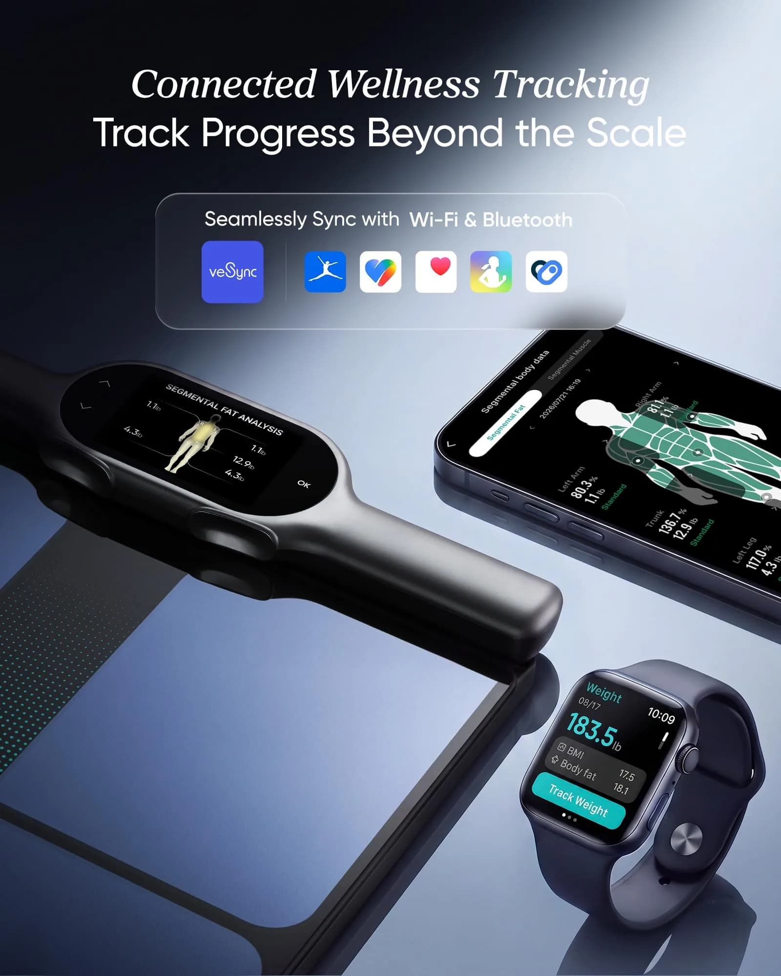 Etekcity WiFi 8-Electrode Smart Body Weight Scale | FDA Approved, 200kg Capacity - view 7