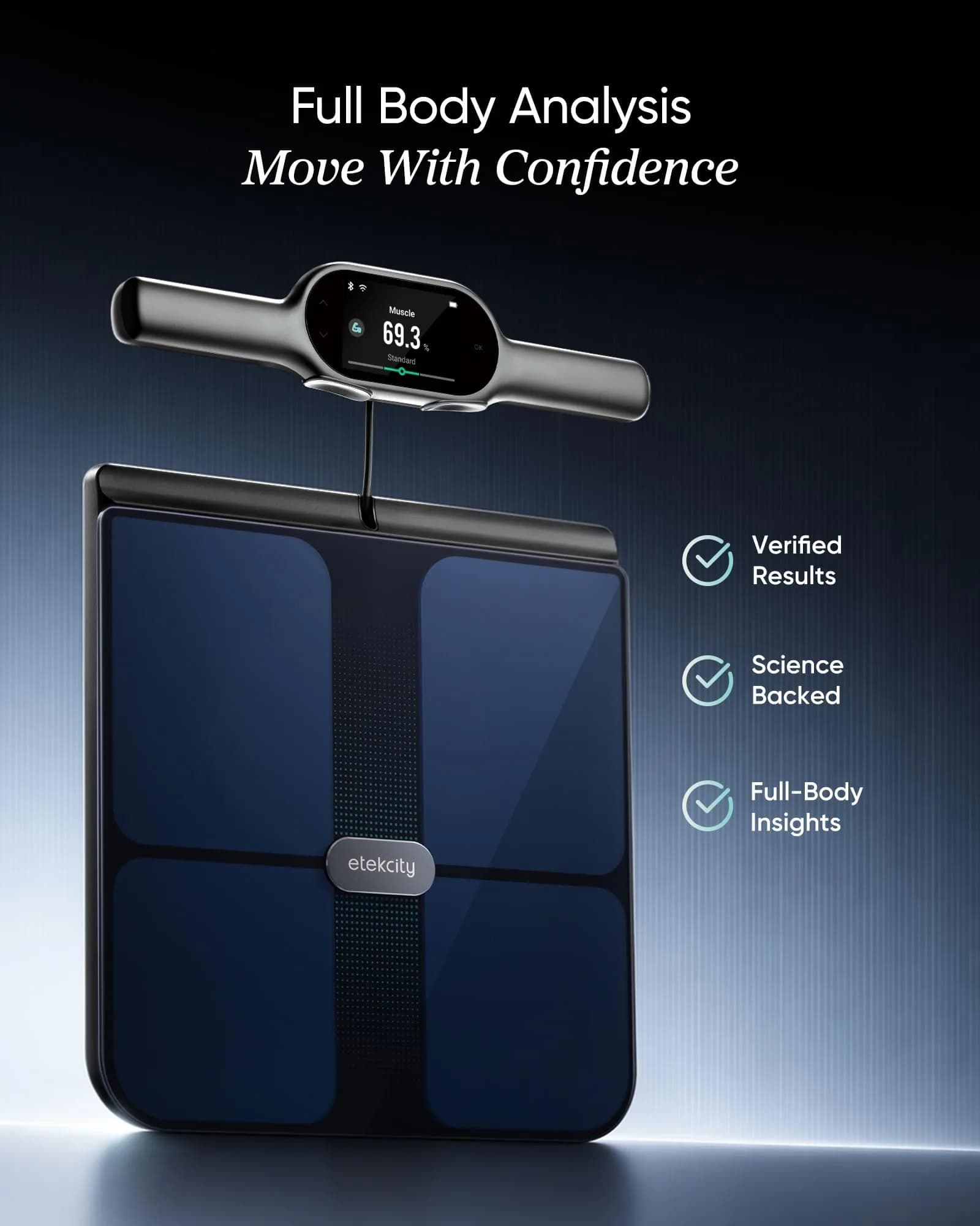 Etekcity WiFi 8-Electrode Smart Body Weight Scale | FDA Approved, 200kg Capacity - view 2
