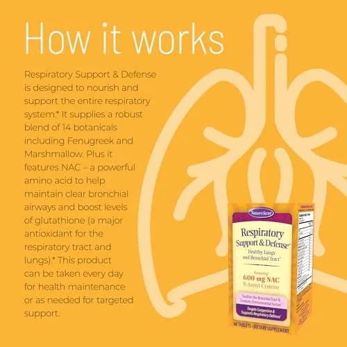 Nature's Secret Respiratory Support & Defense + NAC 90 Count (Pack of 2) | Supports Lung & Bronchial Wellness thumbnail 5