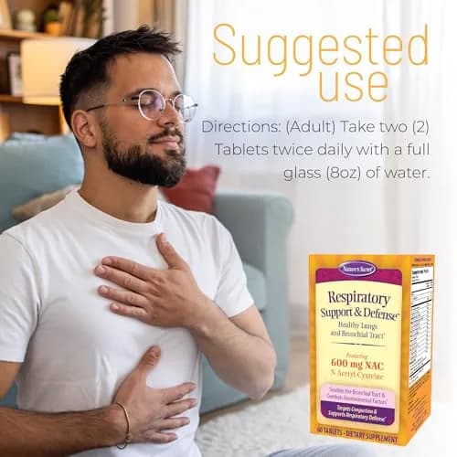 Nature's Secret Respiratory Support & Defense + NAC 90 Count (Pack of 2) | Supports Lung & Bronchial Wellness thumbnail 3