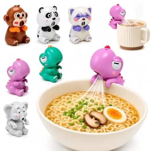 MIZSXF Cute Elephant Cooling Clip-On Mini Fan 8cm (3.15in) | 3-Speed Rechargeable USB-C Coffee Chiller thumbnail 1