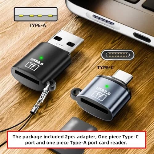 cablecc USB-C & USB-A OTG Card Reader 2-Pack | Fast Data Transfer for Phones & Laptops thumbnail 5