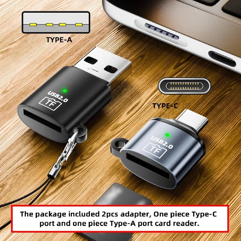 cablecc USB-C & USB-A OTG Card Reader 2-Pack | Fast Data Transfer for Phones & Laptops - view 5