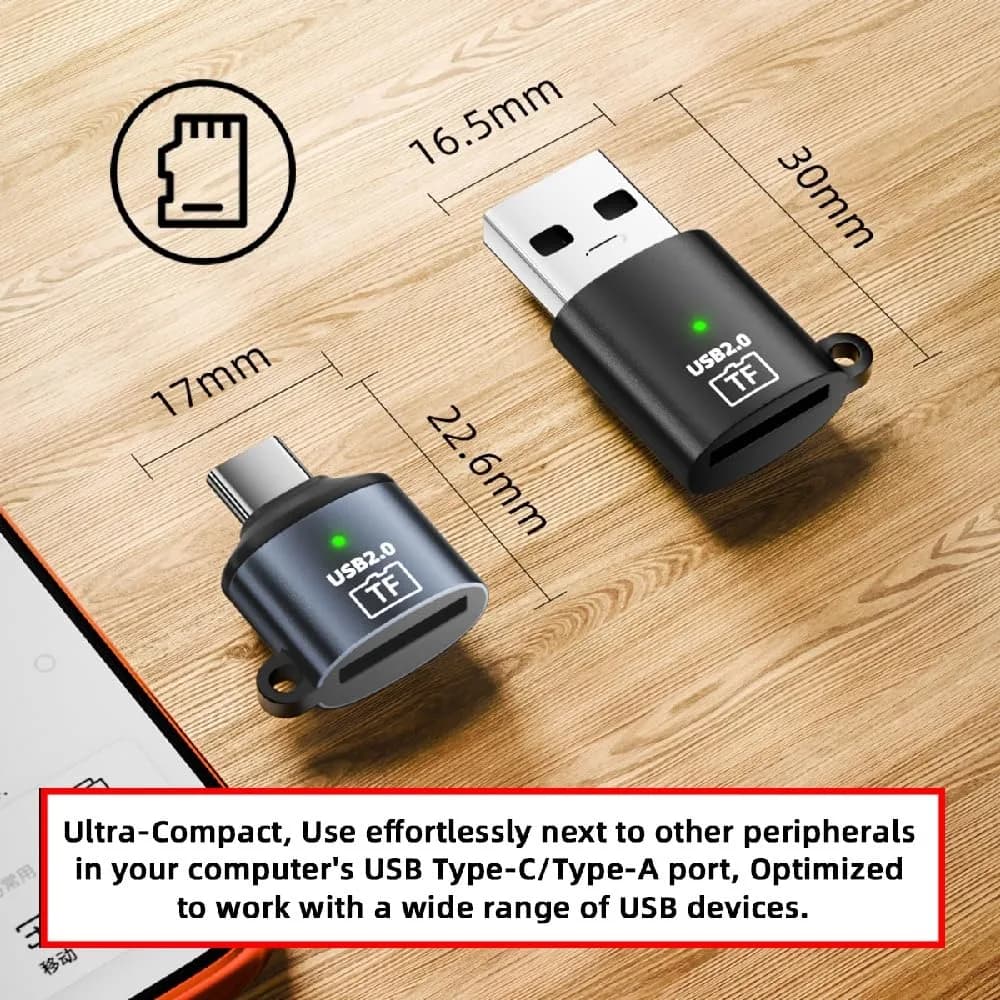 cablecc USB-C & USB-A OTG Card Reader 2-Pack | Fast Data Transfer for Phones & Laptops - view 7