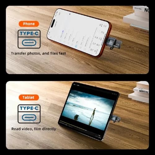 cablecc USB-C & USB-A OTG Card Reader 2-Pack | Fast Data Transfer for Phones & Laptops thumbnail 9
