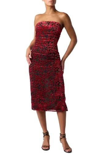 Lulus Pixie Sequin Chiffon Midi Dress, Navy Metallic | Elegant Modern Style XS thumbnail 1