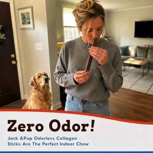 Jack&Pup Collagen Sticks for Dogs 25 Count | Long Lasting Beef Collagen Chews thumbnail 3
