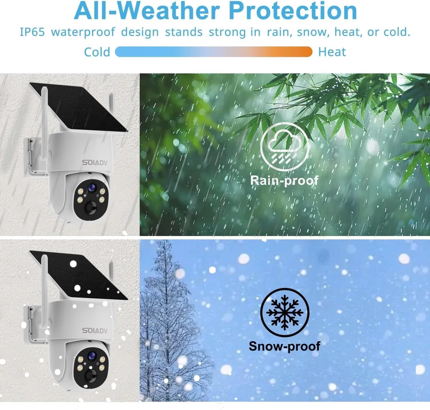 SOIADV Solar Security Camera Wireless Outdoor PTZ 2K | AI Motion, Color Night Vision, IP65 Waterproof - view 6