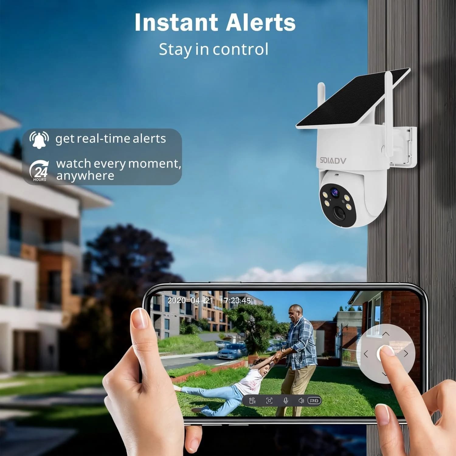 SOIADV Solar Security Camera Wireless Outdoor PTZ 2K | AI Motion, Color Night Vision, IP65 Waterproof - view 7