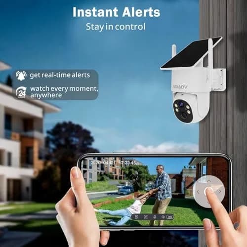SOIADV Solar Security Camera Wireless Outdoor PTZ 2K | AI Motion, Color Night Vision, IP65 Waterproof thumbnail 7