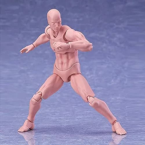 Haniforever Artist Mannequin Figures Male+Female Set 13.97cm (5.5in) | Posable Drawing Model for Artists thumbnail 3