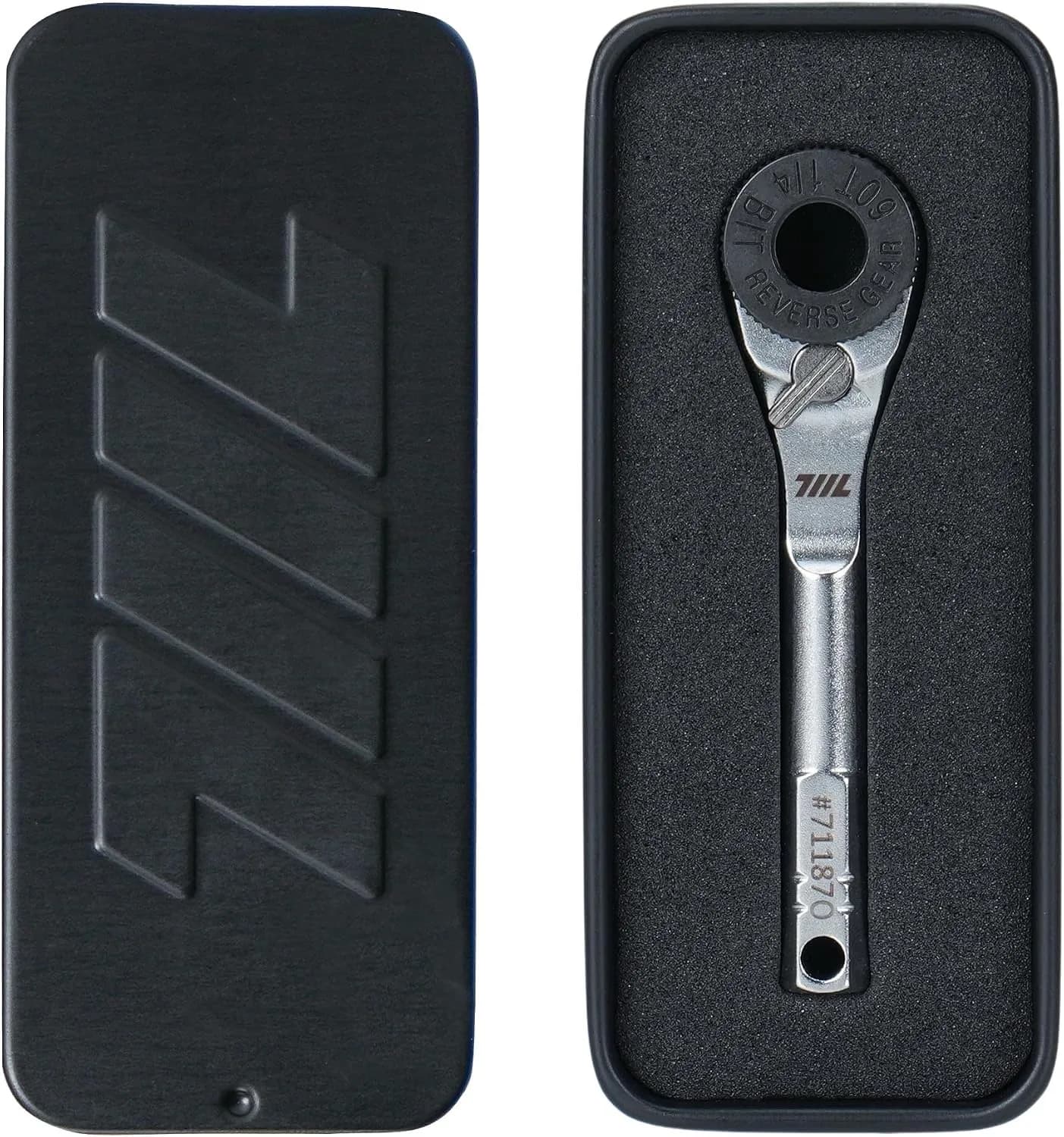 711L 1/4" Hex End Ratchet Wrench (2.35in) | Compact, Durable, Universal Compatibility — w/keyring hole