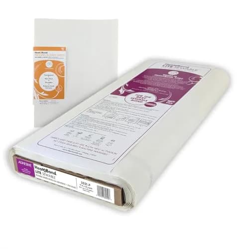 HeatnBond Lite Iron-On Adhesive, 17in x 35yd Bolt with 2 Pressing Sheets | Fabric Bonding Solution thumbnail 1