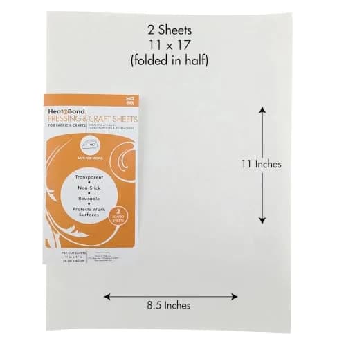 HeatnBond Lite Iron-On Adhesive, 17in x 35yd Bolt with 2 Pressing Sheets | Fabric Bonding Solution thumbnail 3
