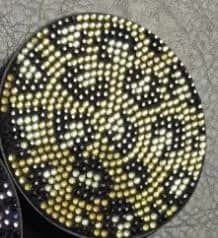 NBTEPEM Gold and Black Bling Car Cup Holder Coasters (2 pcs) - 2.75 inch Sparkle & Protect - main product image