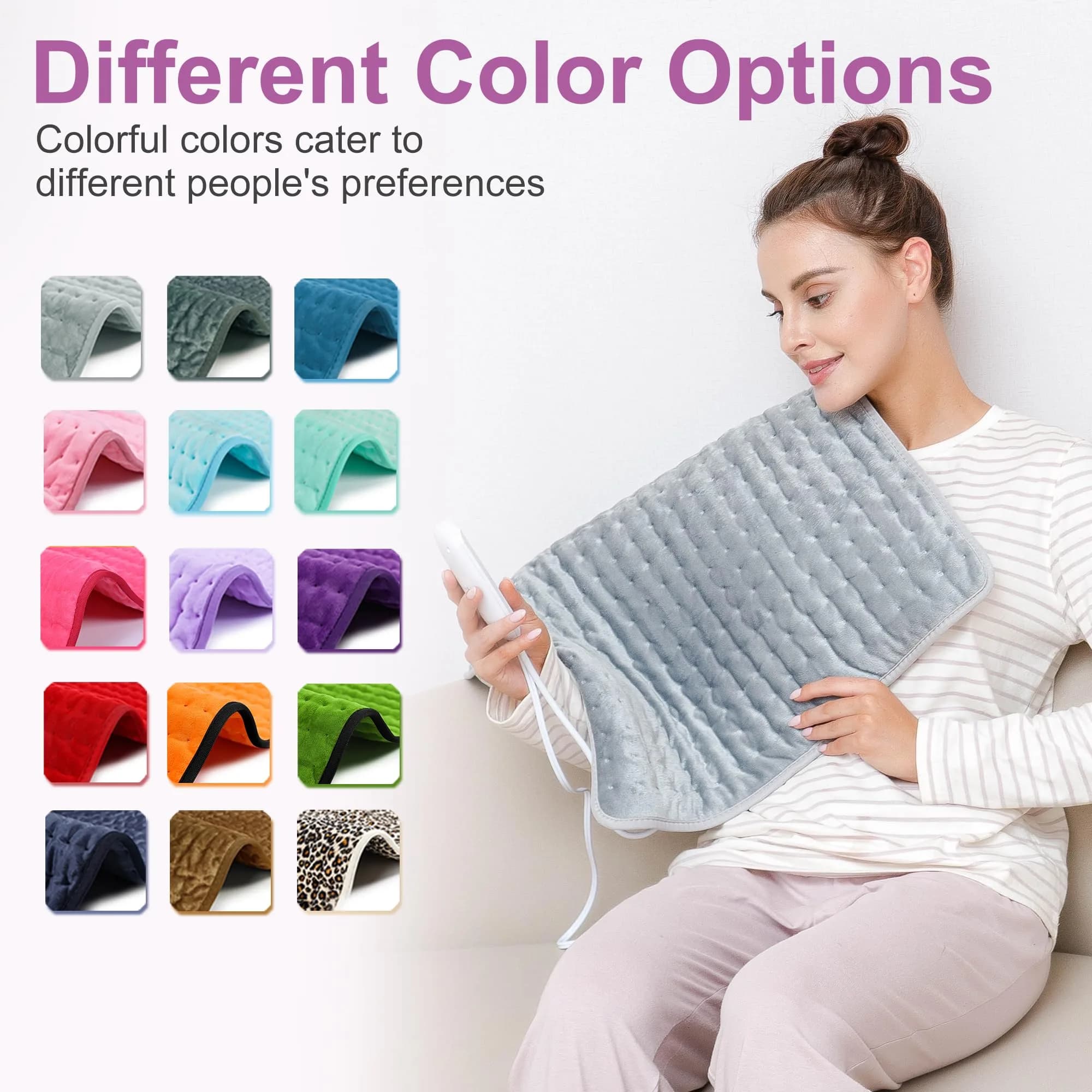 Deepsoon Electric Heating Pad 61x51 cm (24x20 Inch) | Fast Heating with 6 Levels & Auto Shut-Off - view 9