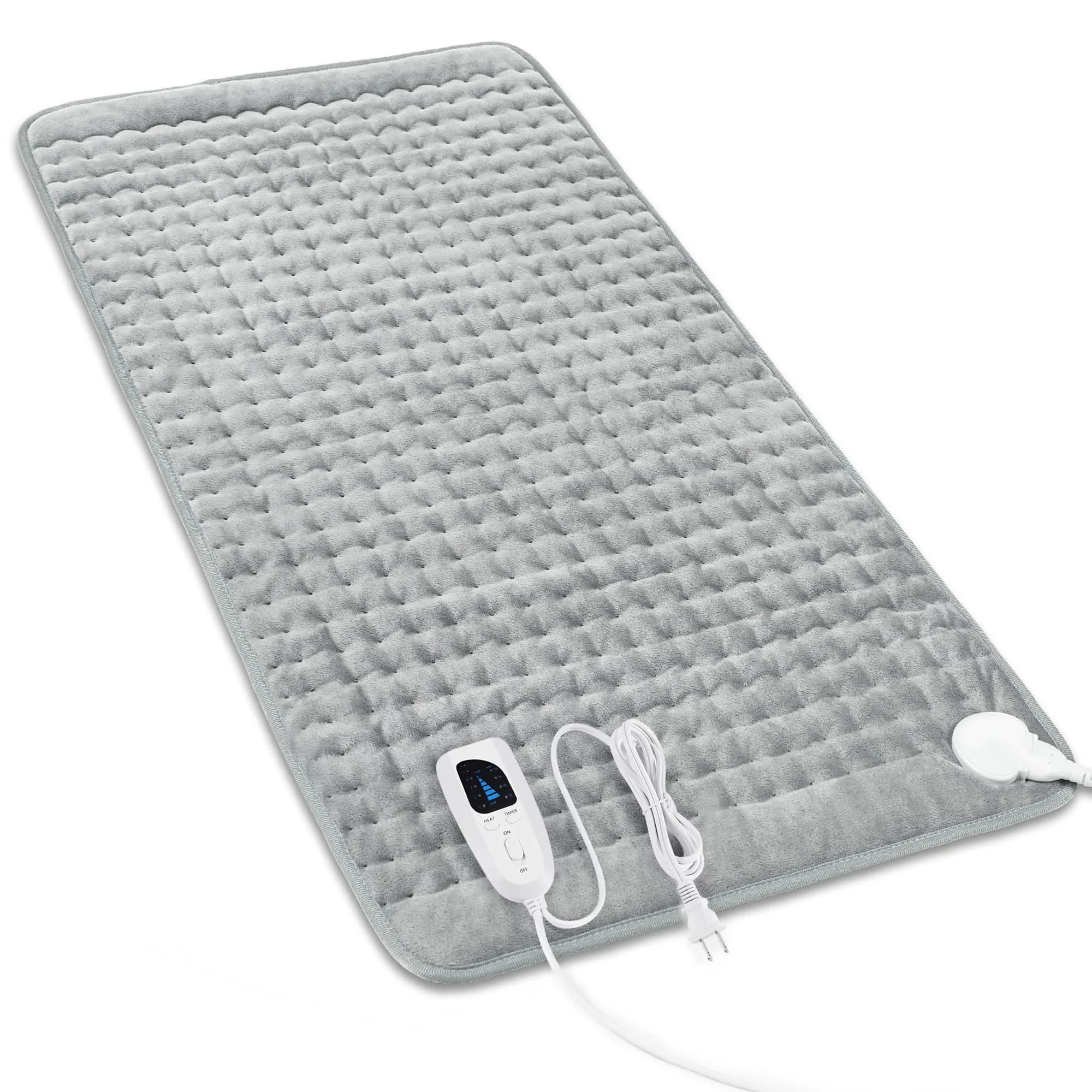 Deepsoon Electric Heating Pad for Back 83cm x 43cm (33"x17") | 6 Heat Settings, 4 Timer, Overheat Protection