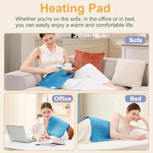 Deepsoon Electric Heating Pad 61cm x 30.5cm (24x12 Inch) | 6 Heat Settings & Auto Shut-Off thumbnail 3