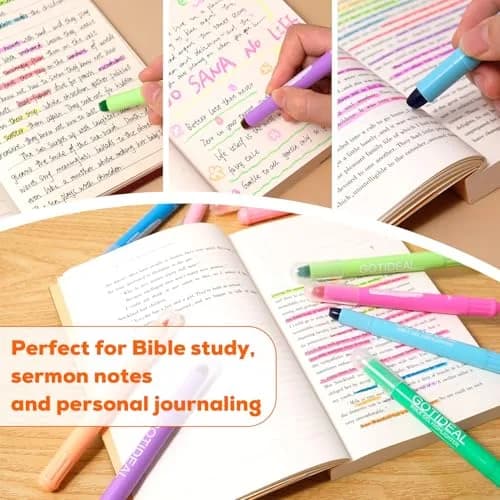 GOTIDEAL Bible Highlighters 36 Pack Assorted Gel Markers for Study & Journaling | No Bleed, Vibrant Colors thumbnail 6