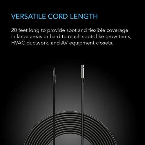 AC Infinity Controller Sensor Probe 6.1m (20 ft) Pack of 2 | Precise Temperature & Humidity Readings for Climate Control thumbnail 3