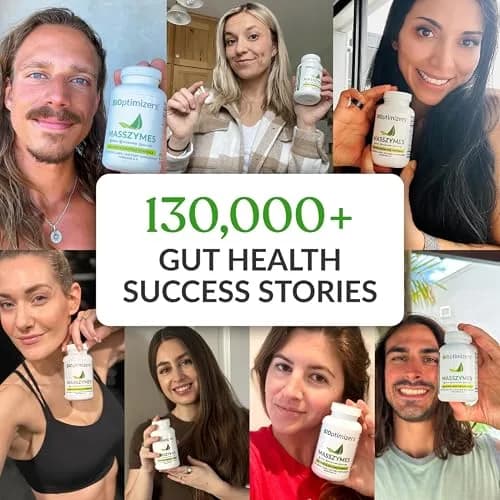 BIOptimizers MassZymes - Complete Digestive Enzymes Supplement for Gut Health - 250 Capsules (Pack of 2) | Bloating Relief & Energy Support thumbnail 8
