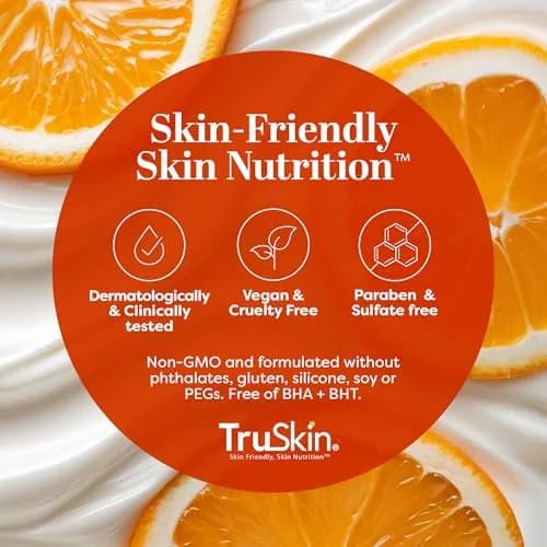 TruSkin Vitamin C Face Cream with Vitamin E, B5, Jojoba Oil & Green Tea, 200ml (6.76 Fl Oz) | Brightens & Hydrates for Radiant Skin thumbnail 8