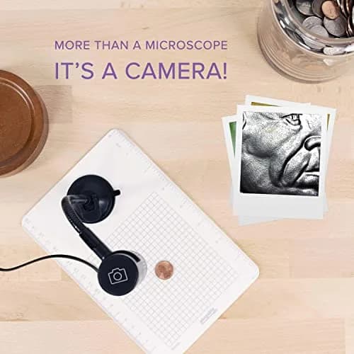 Plugable USB Digital Microscope 250x | 2MP Handheld USB & USB-C Microscope with Flexible Arm Stand for Electronics & Education thumbnail 4