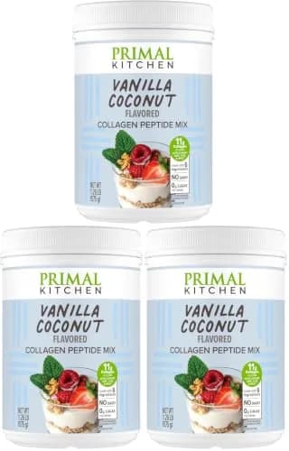 Primal Kitchen Vanilla Coconut Collagen Fuel Drink Mix 60 Ounces (1.8kg) | 11g Bovine Collagen Peptides Per Serving thumbnail 1