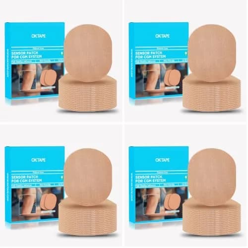 OK TAPE Adhesive Patches for Medtronic Guardian 60 Count (Pack of 4) | Waterproof & Sweatproof CGM Sensor Patches thumbnail 1