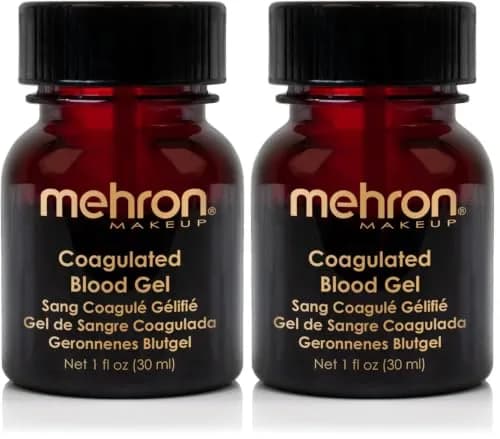 Mehron Makeup Coagulated Blood Gel | Fake Thick Blood Makeup for SFX, Halloween, Cosplay | 60ml (2 oz) Pack of 2 | Holds Shape Without Dripping thumbnail 1