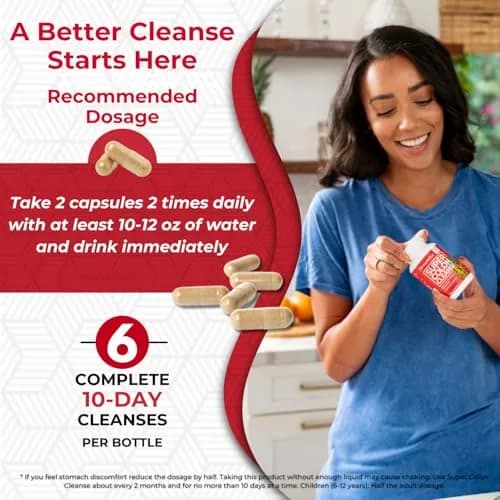 Health Plus Super Colon Cleanse Gentle Gut Cleanse Detox 240 Capsules (Pack of 2) thumbnail 4