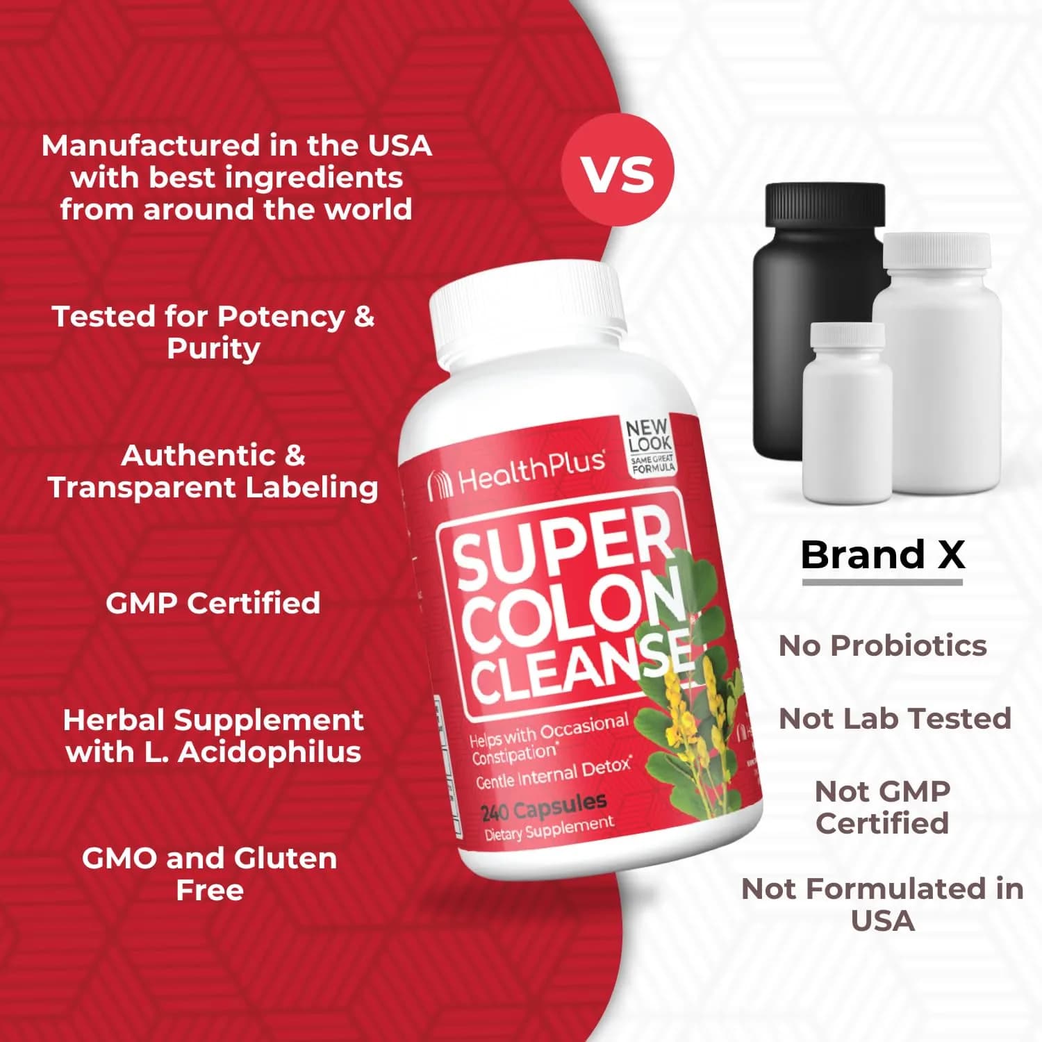 Health Plus Super Colon Cleanse Gentle Gut Cleanse Detox 240 Capsules (Pack of 2) - view 7