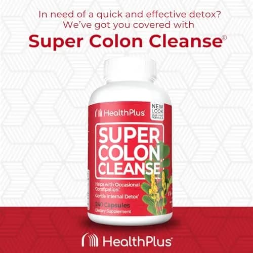 Health Plus Super Colon Cleanse Gentle Gut Cleanse Detox 240 Capsules (Pack of 2) thumbnail 8