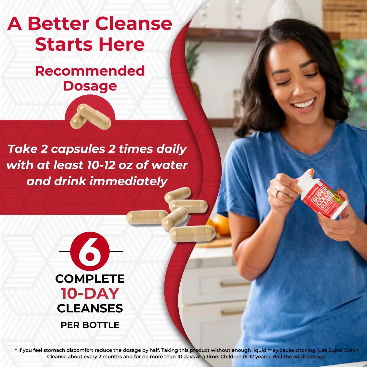 Health Plus Super Colon Cleanse Gentle Gut Cleanse Detox 240 Capsules (Pack of 2) - view 4