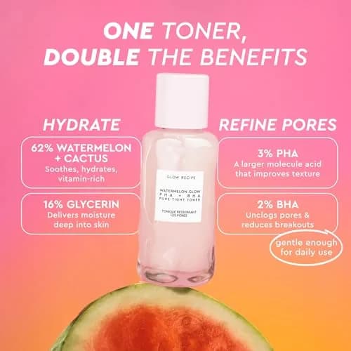 Glow Recipe Watermelon PHA + BHA Pore Tight Toner 120ml (4.05 Fl Oz) | Gentle Exfoliant for Pores thumbnail 4