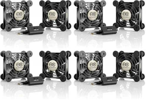 AC Infinity MULTIFAN S5 Dual 80mm USB Cooling Fans (Pack of 4) | 52 CFM, 18 dBA, UL-Certified thumbnail 1