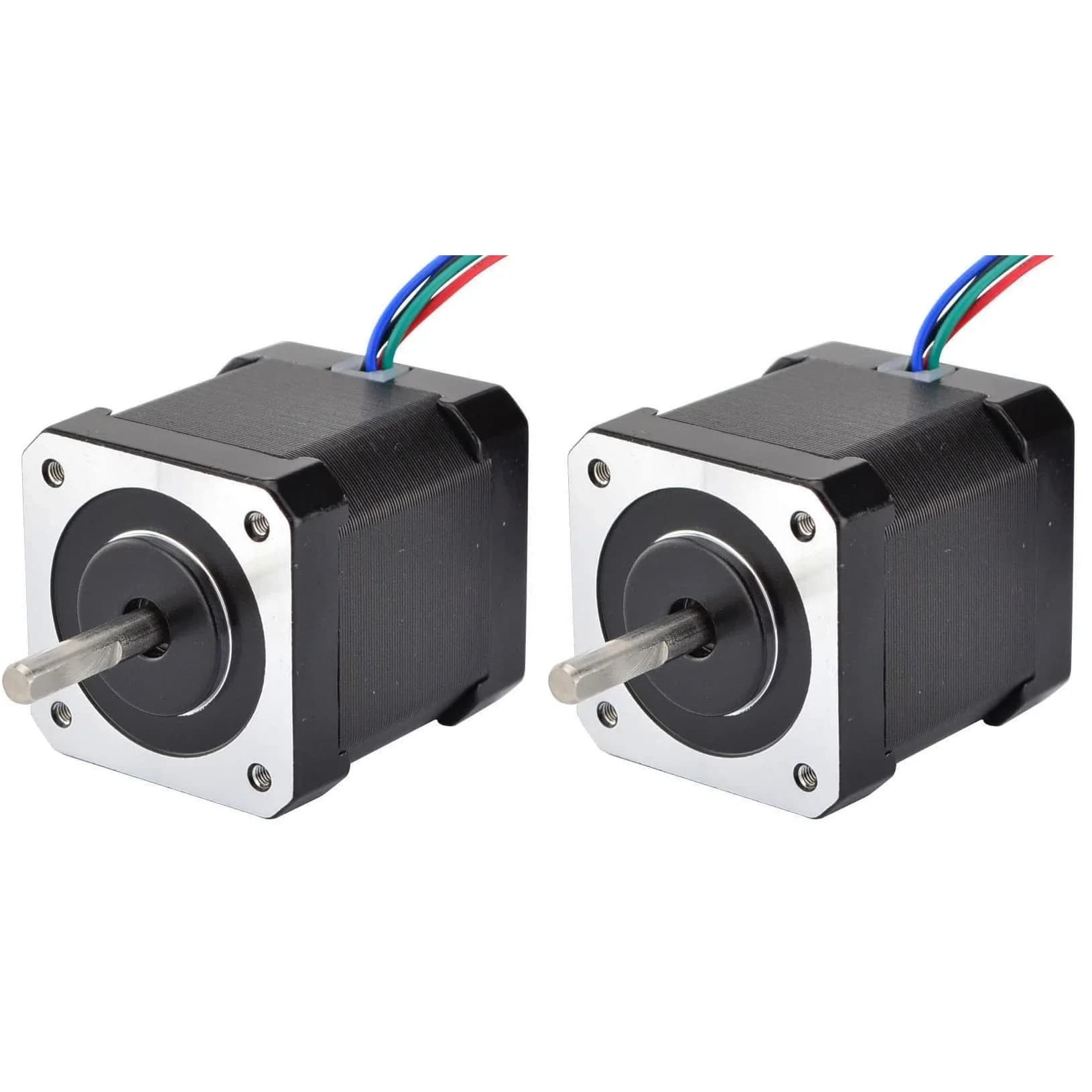 STEPPERONLINE Nema 17 Stepper Motor Bipolar 2A 59Ncm (83.6oz.in) 48mm Body 4-Lead 1m Cable Pack of 2 | High Torque for 3D Printers & CNC