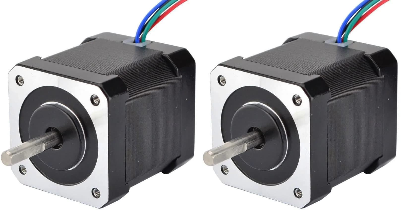STEPPERONLINE Nema 17 Stepper Motor Bipolar 2A 59Ncm (83.6oz.in) 48mm Body 4-Lead 1m Cable Pack of 2 | High Torque for 3D Printers & CNC - main product image