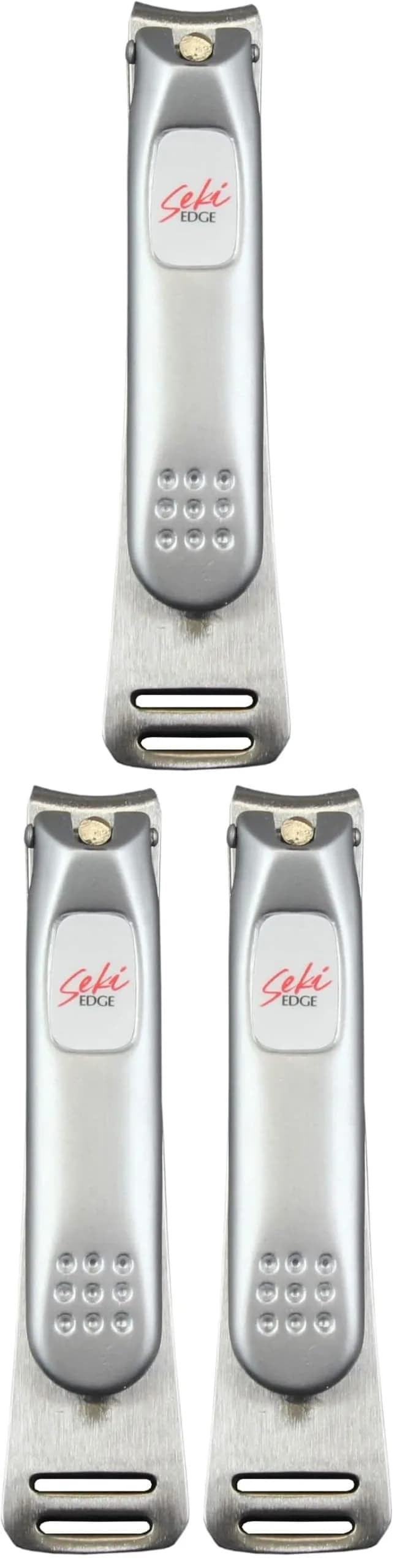 Seki EDGE Stainless Steel Fingernail Clippers (Pack of 3) | Sharp Cutting Edges for Thick Nails - main product image