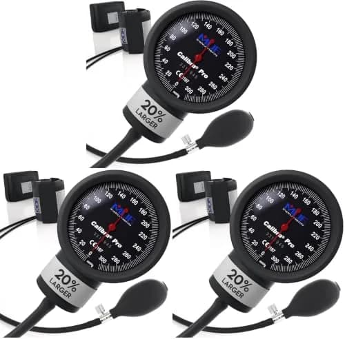 MDF Instruments Calibra Pro Aneroid Sphygmomanometer Pack of 3 | 12.7 cm (5 in) Adult Cuff, Lifetime Calibration thumbnail 1