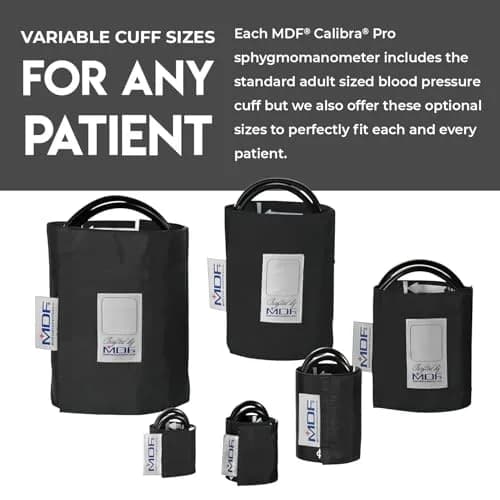 MDF Instruments Calibra Pro Aneroid Sphygmomanometer Pack of 3 | 12.7 cm (5 in) Adult Cuff, Lifetime Calibration thumbnail 8