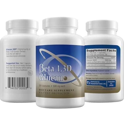 Transfer Point Immune Support Supplement Beta Glucan 500 mg Capsules (Pack of 2, 60 Count) | Immune Support Supplement thumbnail 4